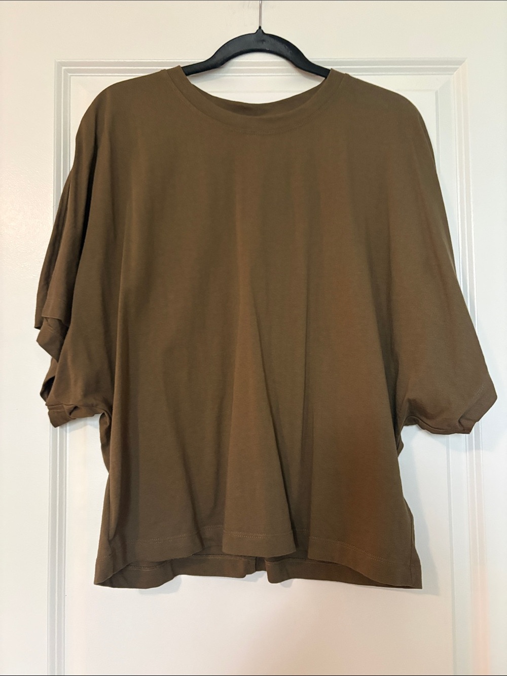H&M Olive Brown Short-Sleeve Crewneck Tee